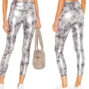 NWT High Waisted Midi Legging - Silver Foil Tie-Dye